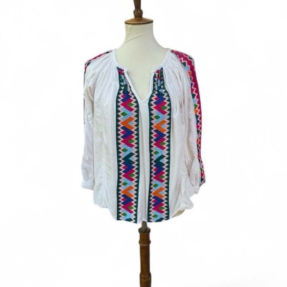 Roberta Roller Rabbit Colorful Geometric Patterned Women's Top Size XS